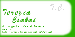 terezia csabai business card